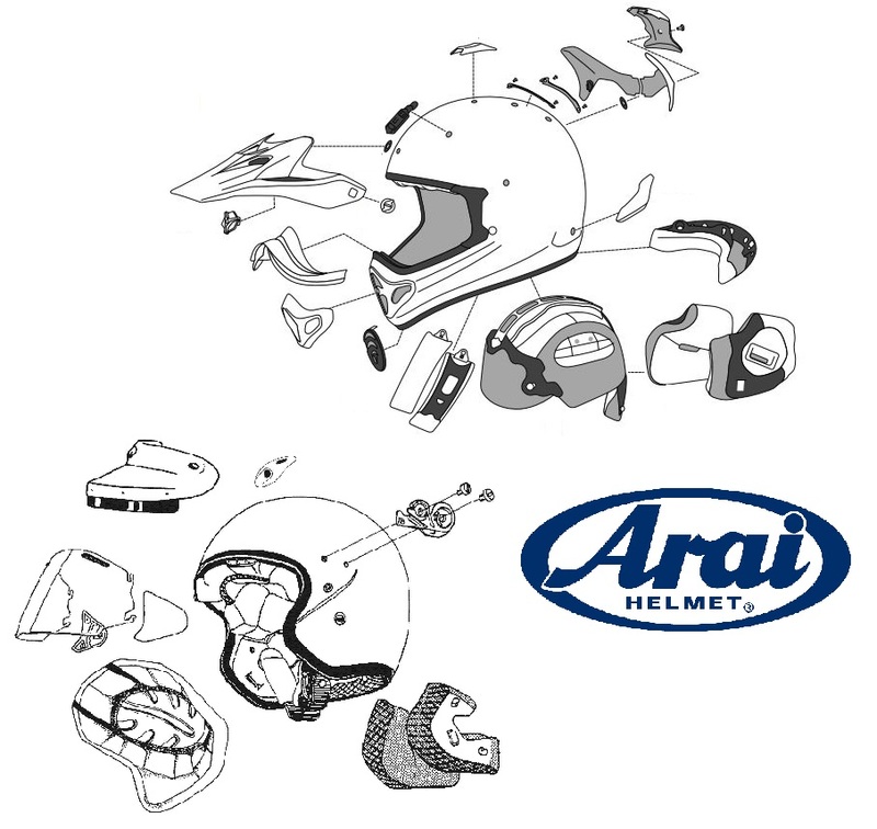 ARAI Interior casco ARAI (IV - XL), 5 mm. Azul