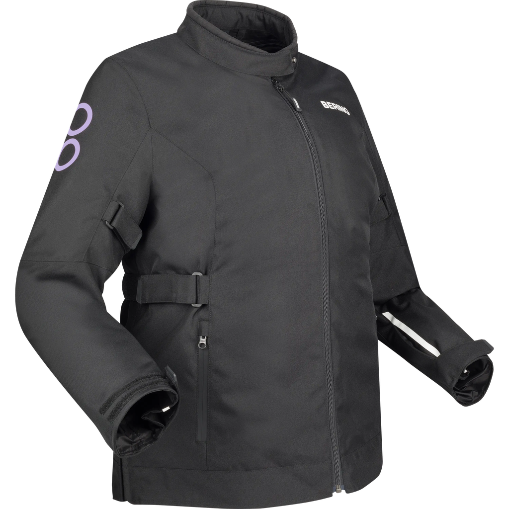 [BTV1056WT2] Bering Long jacket LADY PAMELA QS Black/Lilac (WT2)