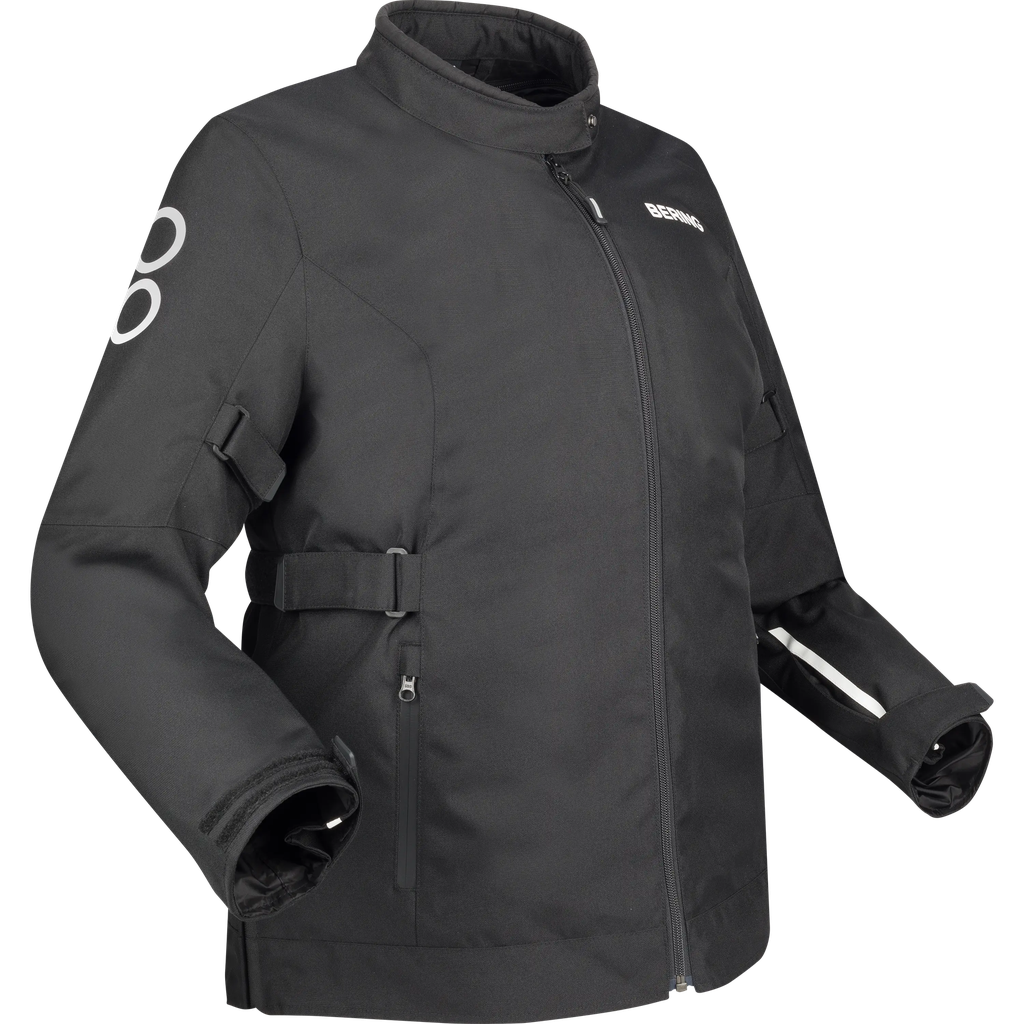 [BTV1059WT2] Bering Long jacket LADY PAMELA QS Black/White (WT2)