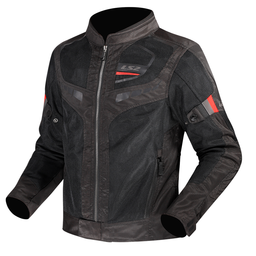 [64260S0132S] Chaqueta Moto Verano LS2 Garda Air Hombre Negro Rojo (S)