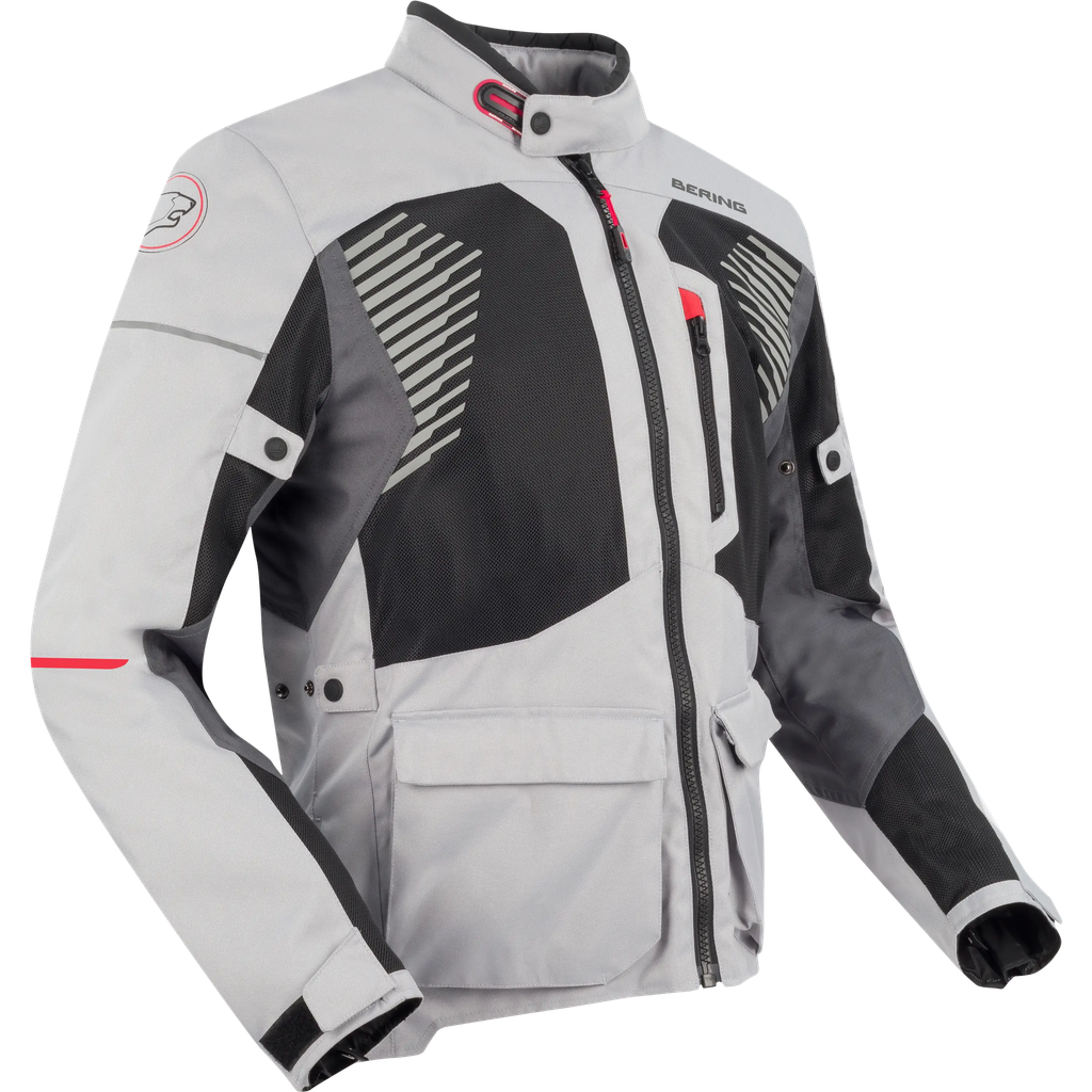 Chaqueta Bering Bakundu Gris/Negro/Rojo