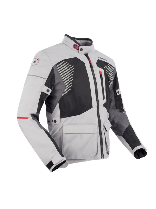 Chaqueta Bering Bakundu Gris/Negro/Rojo