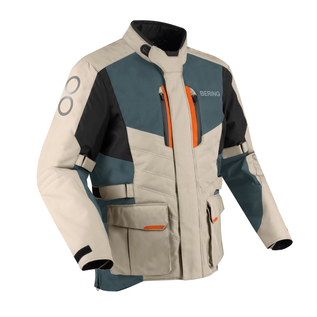 [BTV855S] Chaqueta Bering Siberia Beige/Gris/Naranja (S)
