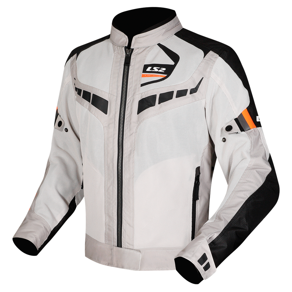 Chaqueta Moto Verano LS2 Garda Air Mujer Negro/Gris/Naranja Fluor CE