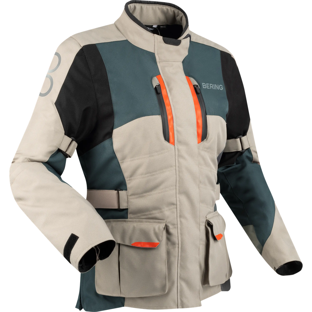 Chaqueta Bering Siberia Mujer Beige/Gris/Naranja