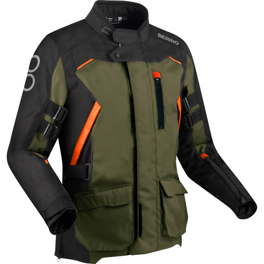 Chaqueta Bering Zephyr Negro/Caqui/Naranja