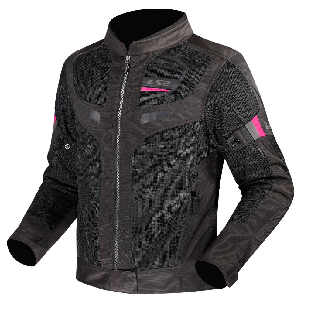 Chaqueta Moto Verano LS2 Garda Air Mujer Negro/Rosa Ventilada CE