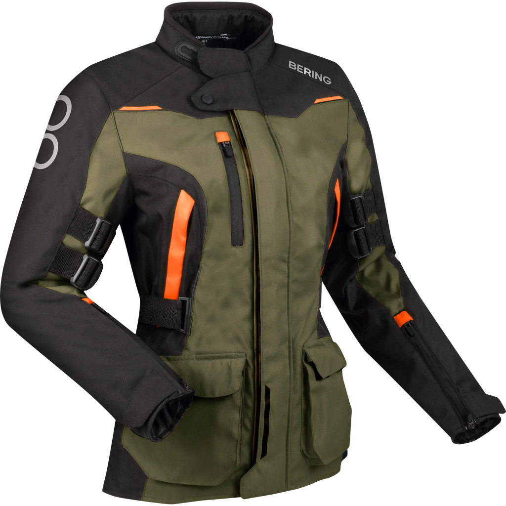 Chaqueta Bering Zephyr Mujer Negro/Caqui/Naranja