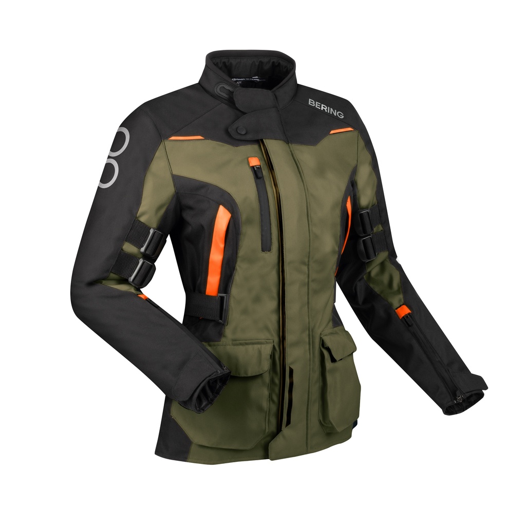 [BTV885T6] Chaqueta Bering Zephyr Mujer Negro/Caqui/Naranja (T6)