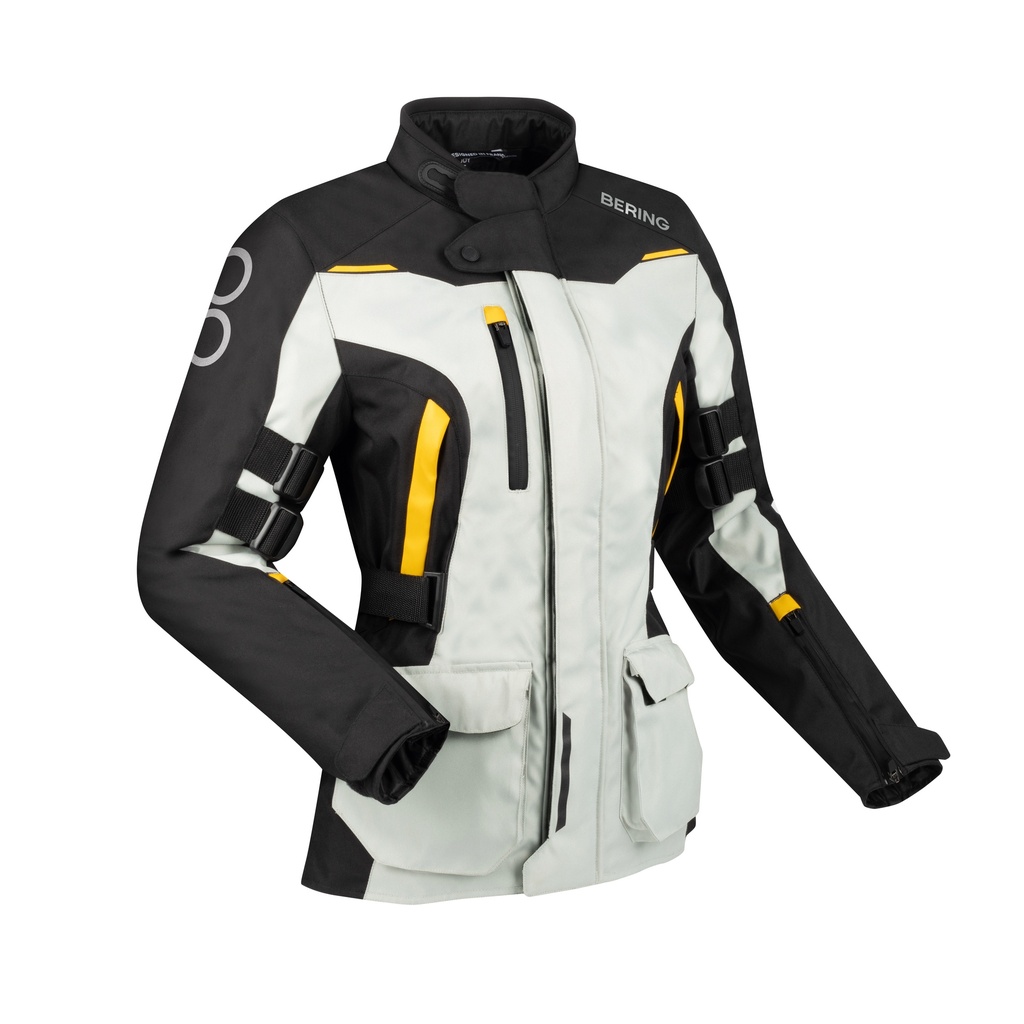 [BTV887T6] Chaqueta Bering Zephyr Mujer Negro/Gris/Amarillo (T6)
