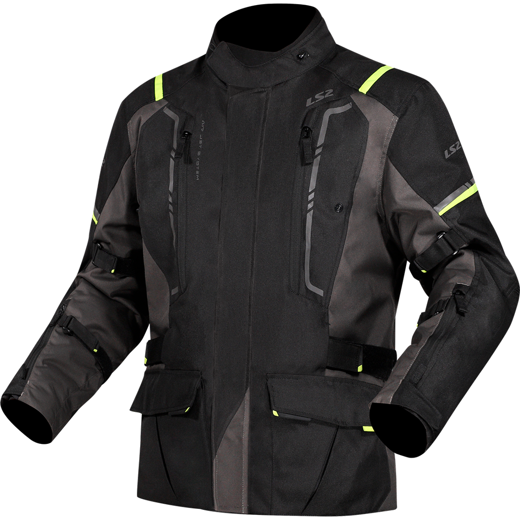 LS2 NARVIK MAN JACKET GREY BLACK H-V YELLOW