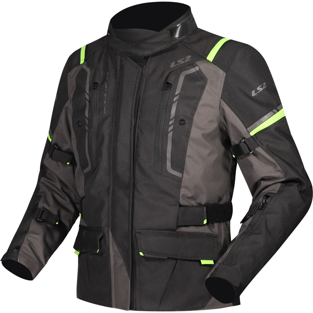 LS2 NARVIK LADY JACKET GREY BLACK H-V YELLOW