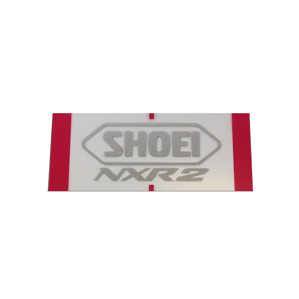 [090140STCSLV] Recambio Shoei Logo Posterior Nxr 2 Gris Plata