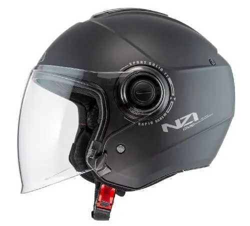 Casco Nzi Civic solid nouveau negro mate