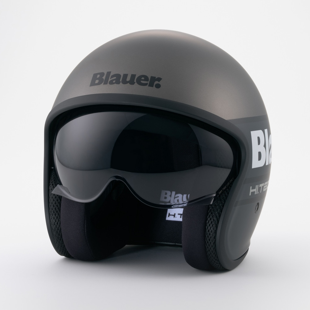 Casco Jet Blauer Pilot 4.0 Titanio Mate
