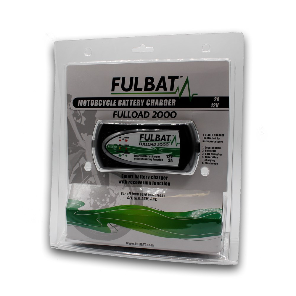Cargador de Batería Fulbat Fullload 2000 12V 2A