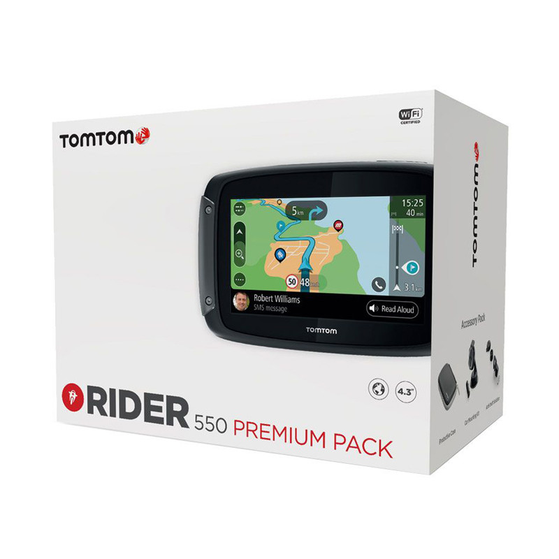 [1GF000211] Navegador GPS para Moto TomTom Rider 550 World Premium Pack
