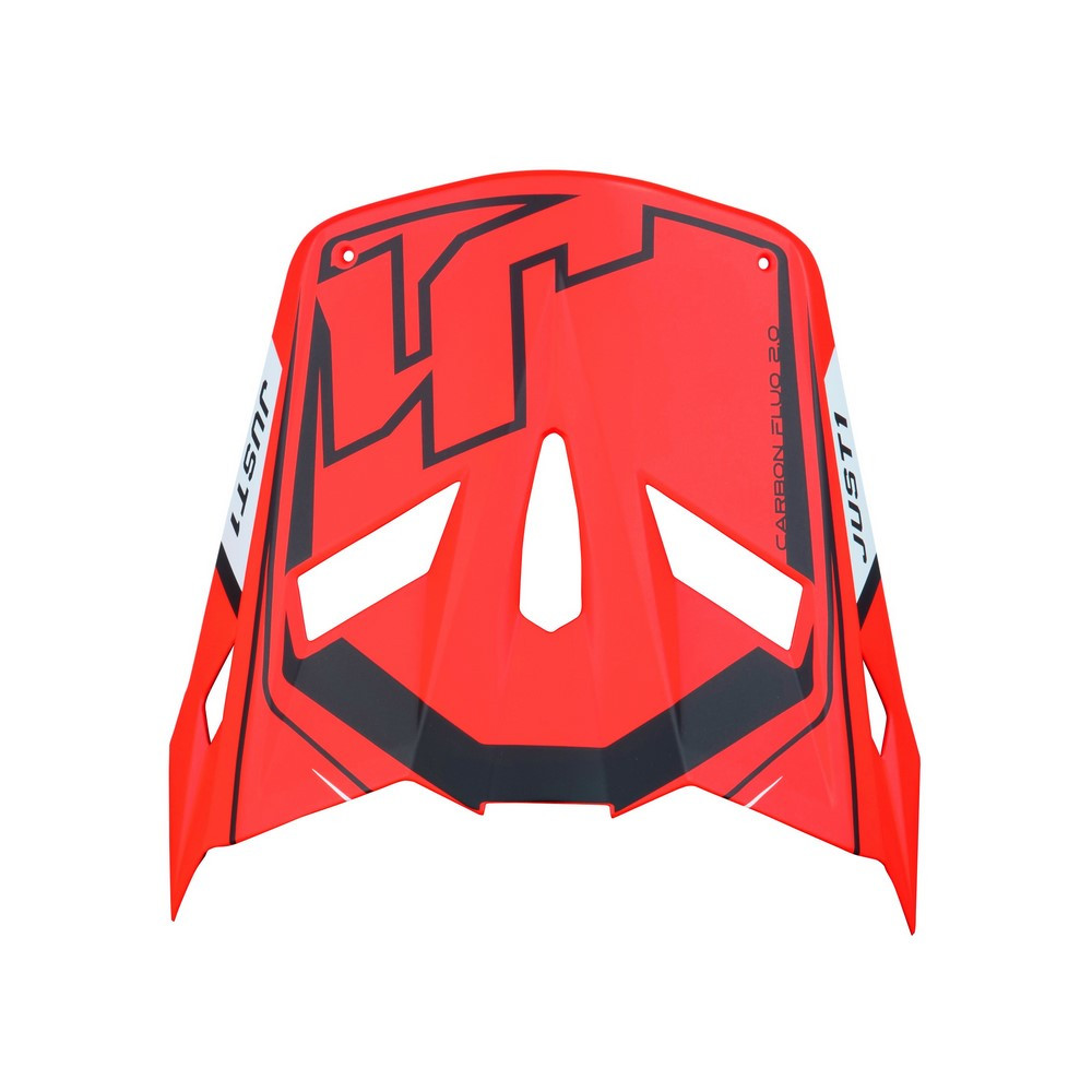 Recambio Visera JUST1 J-22 Carbon Flúor Rojo / Blanco