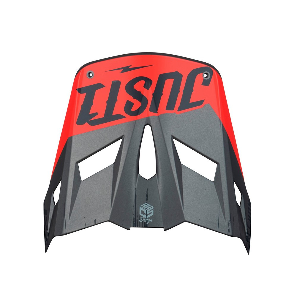 [669002020100500] Recambio JUST1 Visera J-22 F Flagman Rojo / Titanio / Negro