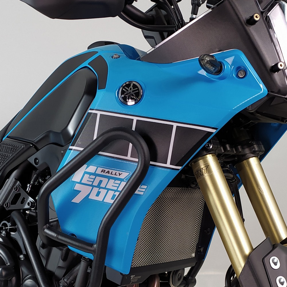 [K49383] Protector Adhesivo Uniracing Lateral Yamaha Tenere 700 Rally 20-21 Negro / Transparente
