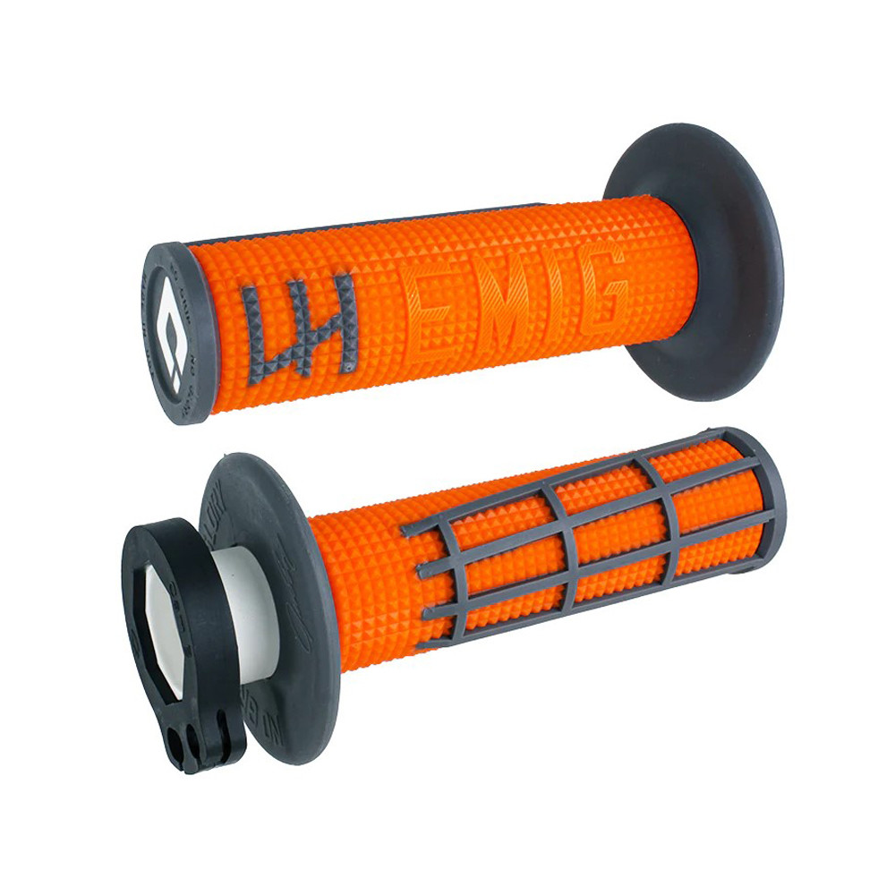 Puños ODI Emig 2.0 V2 Lock-On Naranja / Grafito