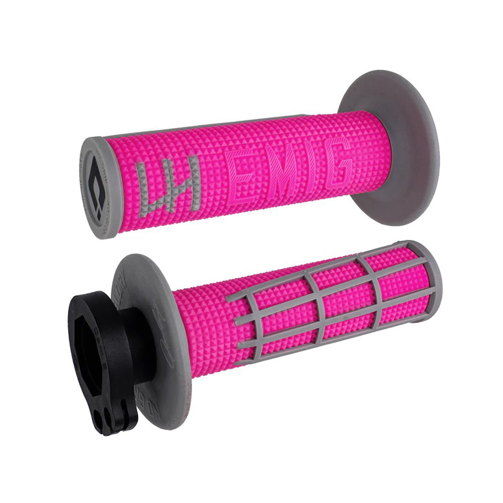 Puños ODI Emig 2.0 V2 Lock-On Rosa / Gris