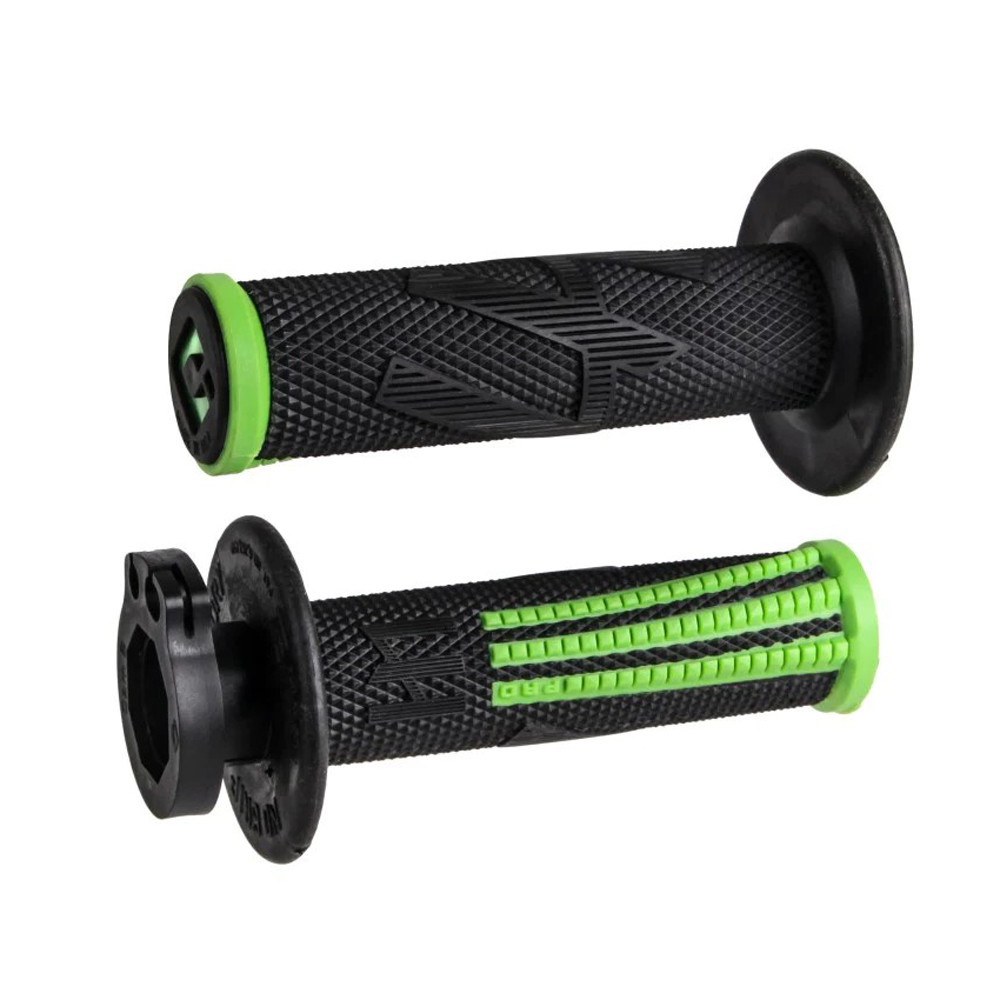 Puños ODI Emig Pro V2 Lock-On Negro / Verde