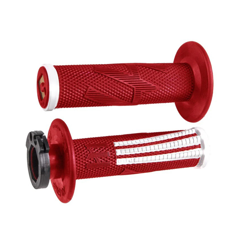Puños ODI Emig Pro V2 Lock-On Rojo / Blanco