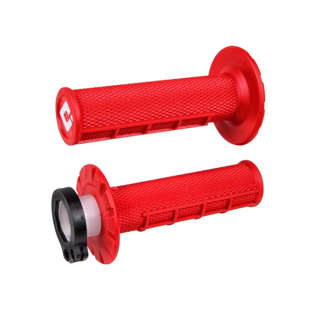 Puños ODI MX V2 Lock-On Half-Waffle Rojo