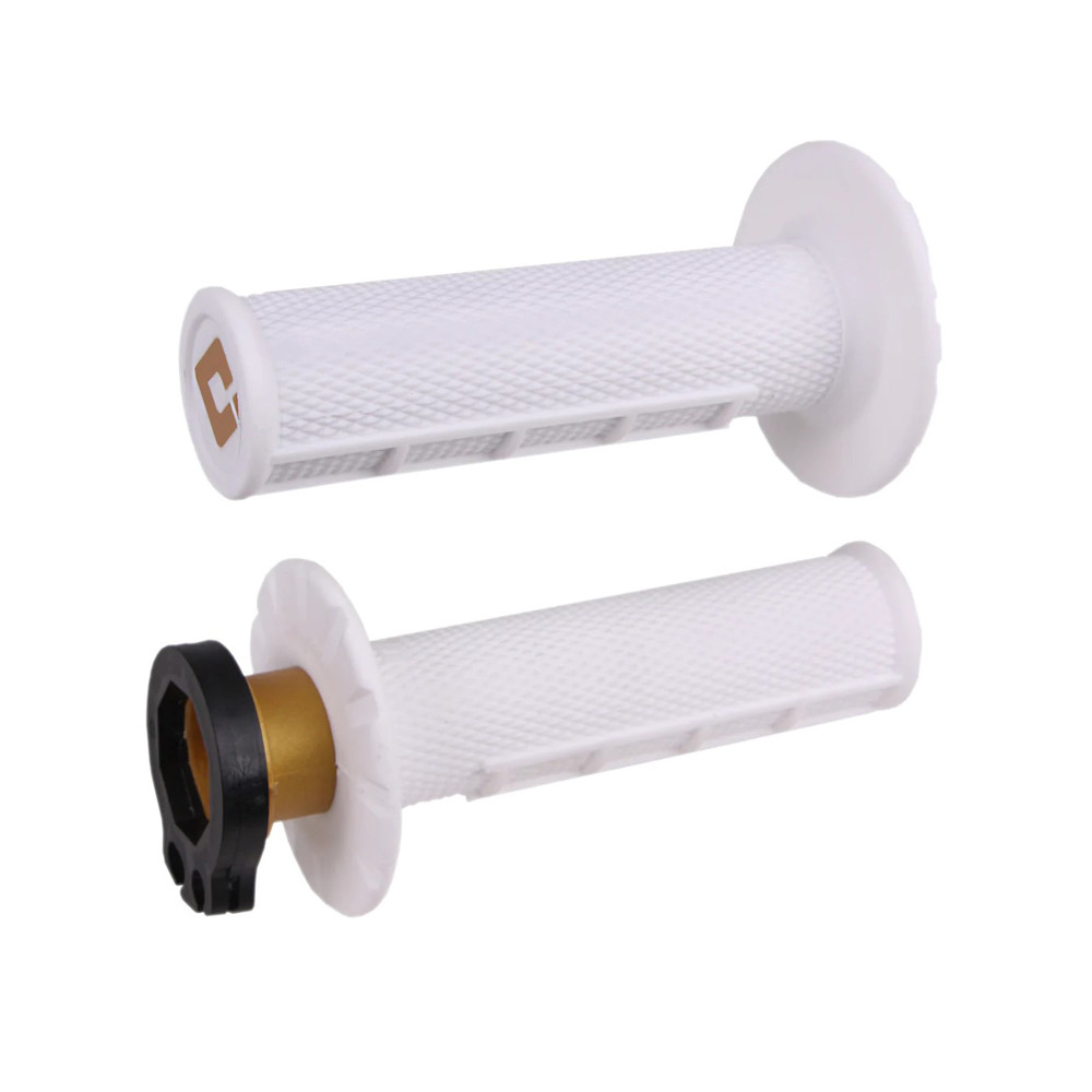 Puños ODI MX V2 Lock-On Half-Waffle Blanco
