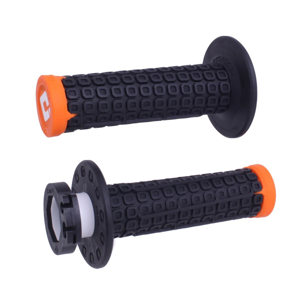 Puños ODI Nomad D3O Lock-On Off Road Negro / Naranja / Naranja