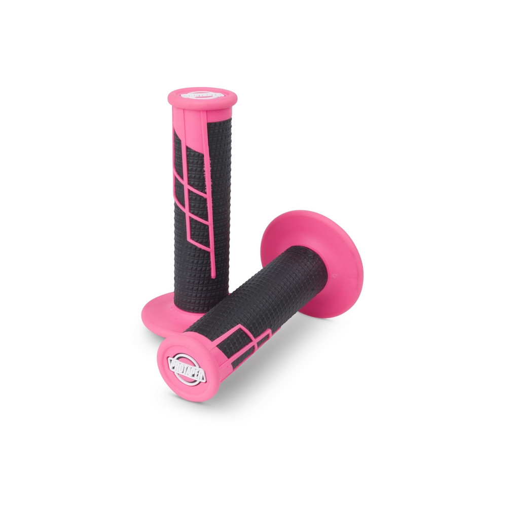 Puños Protaper Clamp On Half Waffle Rosa Neon / Negro
