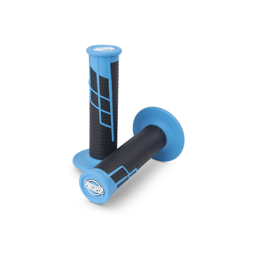 Puños Protaper Clamp On Half Waffle Azul Neon / Negro