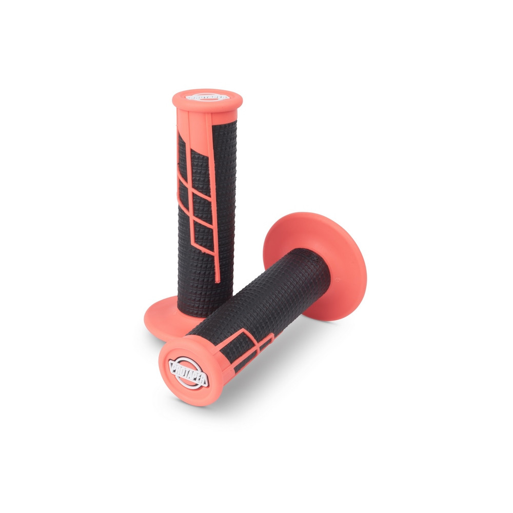 Puños Protaper Clamp On Half Waffle Rojo Neon / Negro