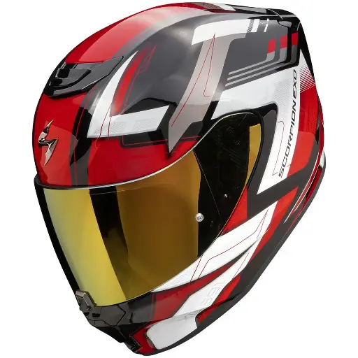 Casco Scorpion Integral Exo-391 Captor Negro-Rojo