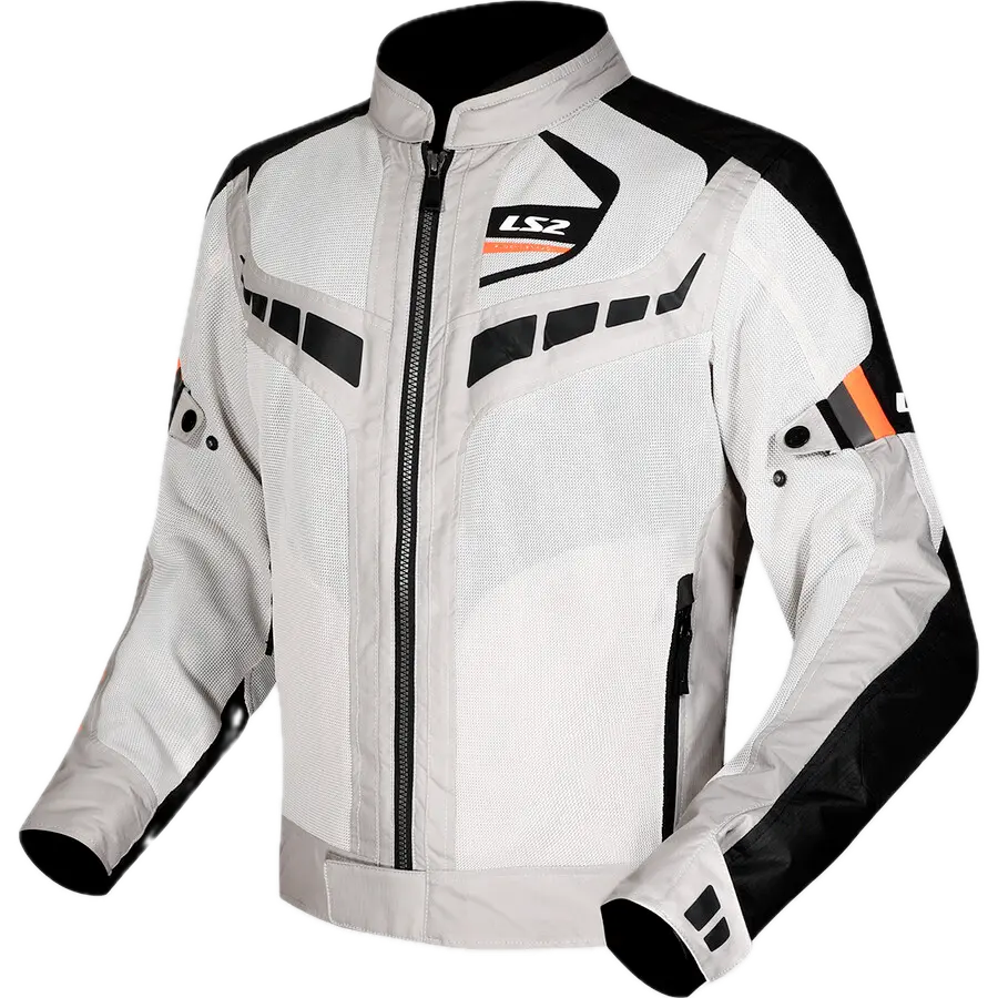LS2 GARDA AIR MAN JACKET BLACK GREY H-V ORANGE