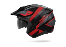 Casco Trial Unik Link DV Blueza negro mate/ rojo