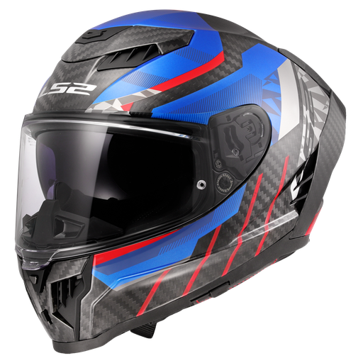 Casco Moto Integral LS2 FF807 Dragon Trax Azul Rojo