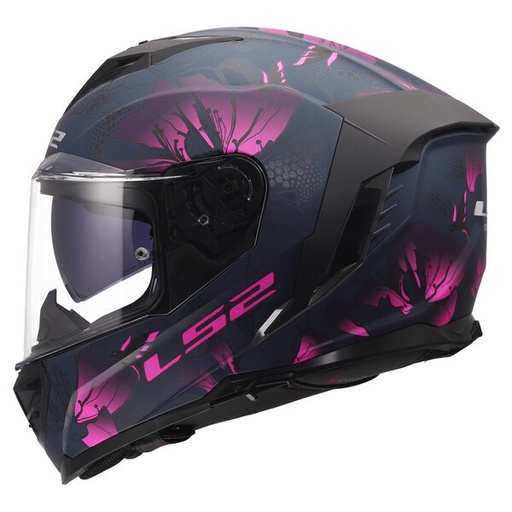 Casco Moto Integral LS2 FF818 Storm III Burst Negro Rosa