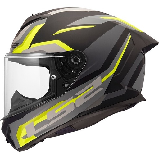 Casco Moto Integral LS2 FF820 Rapid III Hyper Negro Amarillo