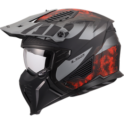 LS2 OF606 DRIFTER GAS RED-06 Gris