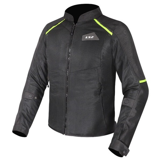 Chaqueta Moto LS2 Breeze Hombre Negro Amarillo - outlet cascos