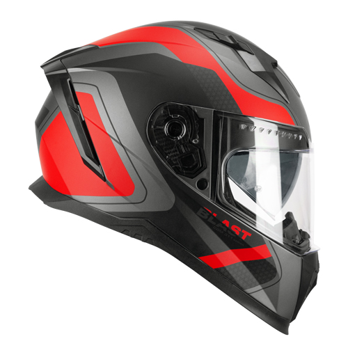 Casco integral deportivo hombre CGM Blast Race rojo antracita con ventilación para circuito, en outlet