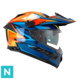 Casco Integral CGM 366X Dual Beat Azul Naranja Amarillo Flúor