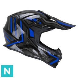 Casco Integral CGM 367G Mud-x Fury Negro Gris Azul