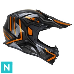 Casco Integral CGM 367G Mud-x Fury Negro Gris Naranja