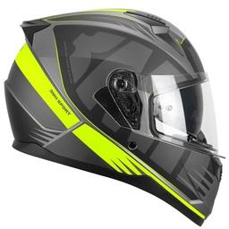 Casco Integral CGM 3MHG Speeder Sport Negro Amarillo Flúor Mate