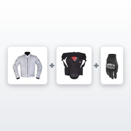 Kit Proteccion - Chaqueta + Espaldera + Guantes
