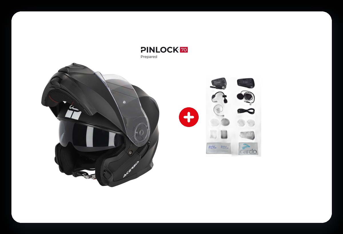 Casco Modular + Intercom Cardo con descuento en Outlet Cascos