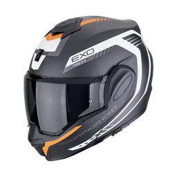 Casco Scorpion Exo-Tech Evo Carbon Cosy Negro Mate-Naranja